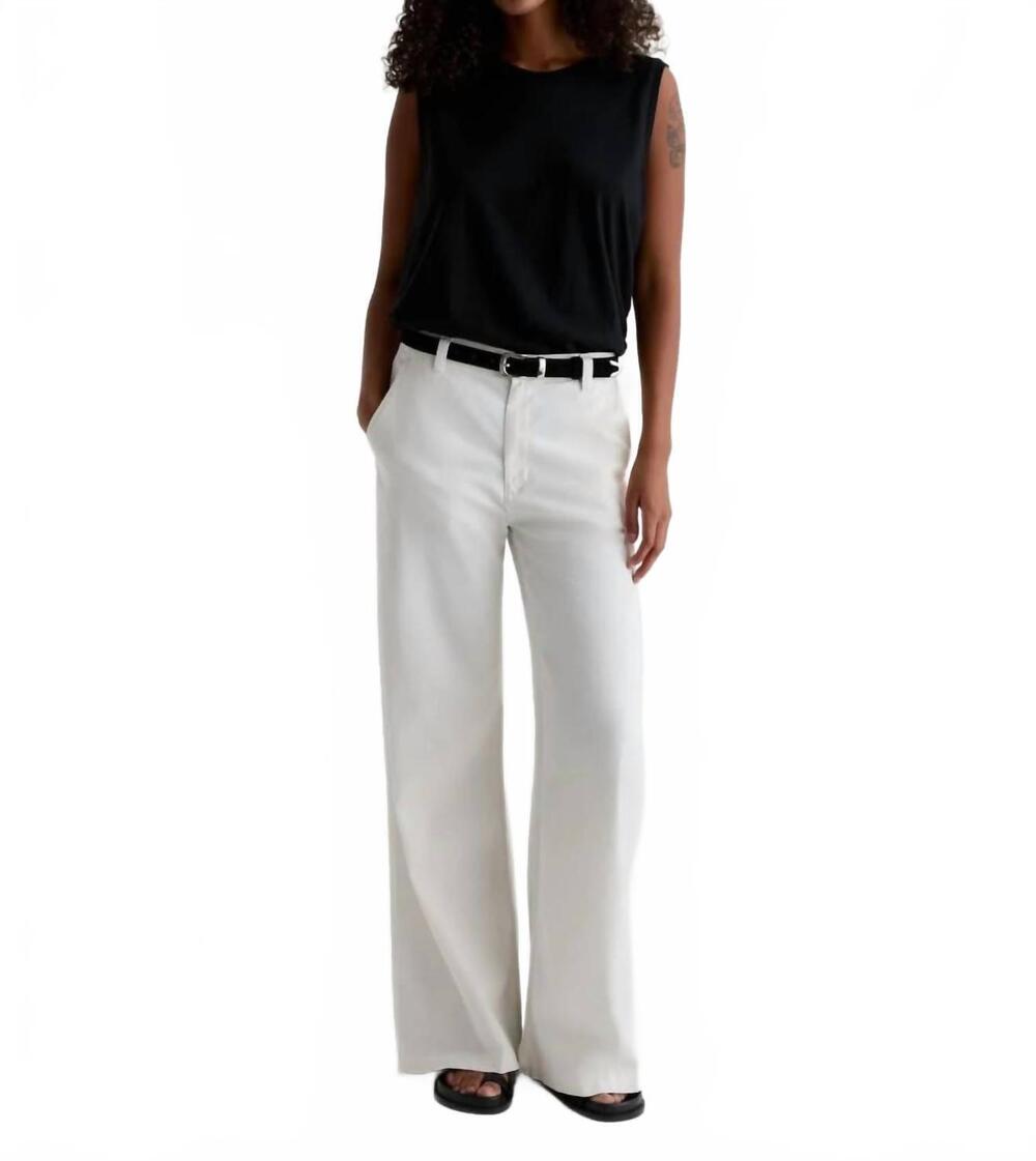 NEW AG JEANS caden wide leg trousers in white
